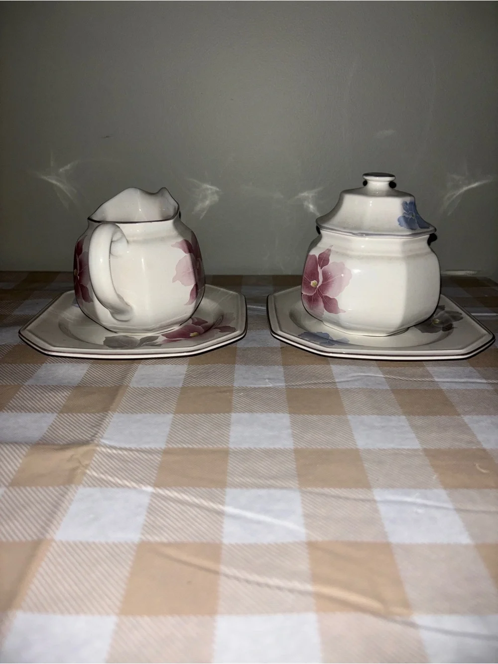 Vintage Mikasa Creamer & Sugar Set